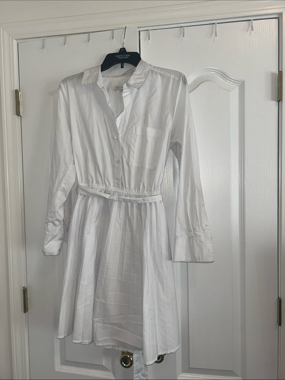 Cute white button up dress